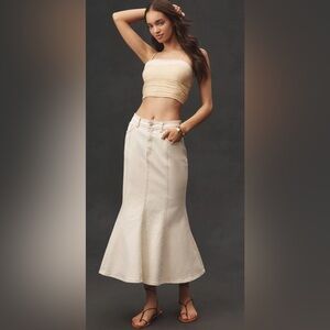 Anthropologie Avec Les Filles Paneled Flared midi Skirt GORGEOUS